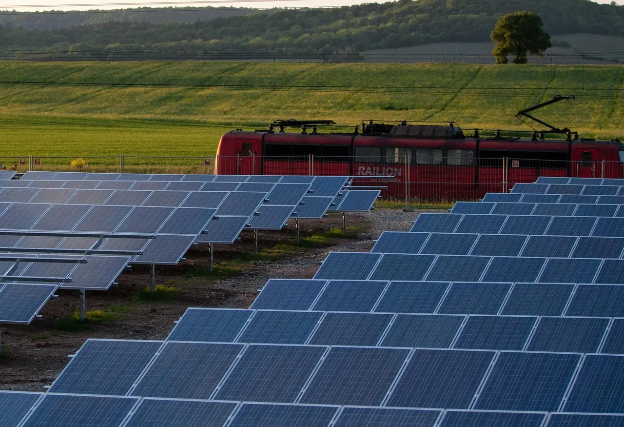 solar panels in a field in ireland